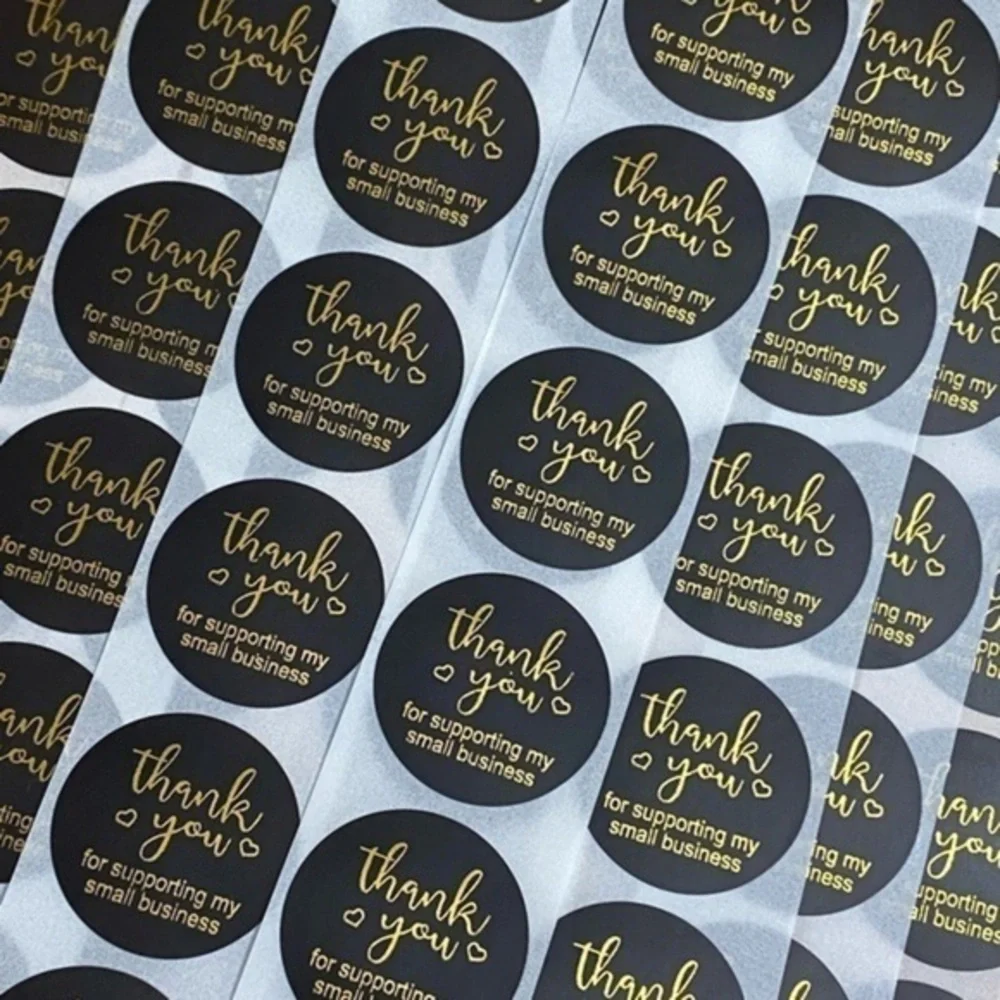 40 Small Thank You Stickers! (Quarter Size)